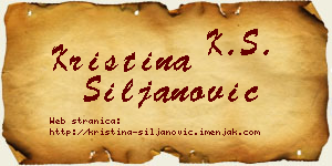 Kristina Siljanović vizit kartica